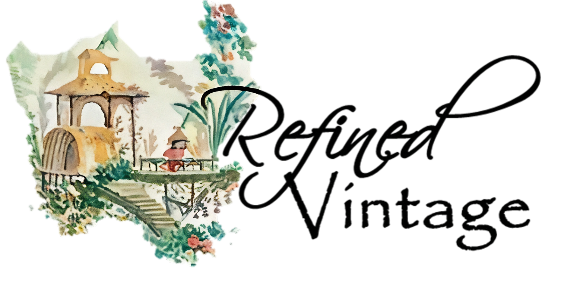 Refined vintage Chinoiserie inspired logo