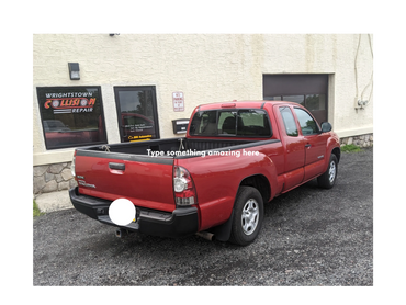 This truck has paint scratches repainted