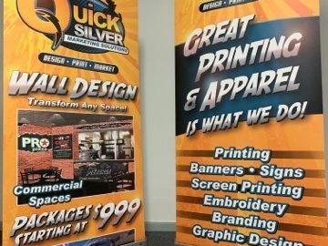 Full color standing banners for trade shows and events