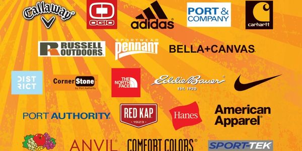 We carry many brand names including Callaway, Ogio, Adidas, Carhartt, Russel Outdoors, Bella Canvas, District, CornerStone, Hanes, Fruit of the Loom, Anvil and Red Kap.