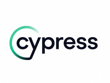 Cypress logo with green circular design