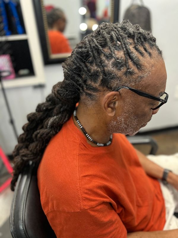 76-100 Locs Retwist & Style + A Lil Hair Added + Past The Shoulders