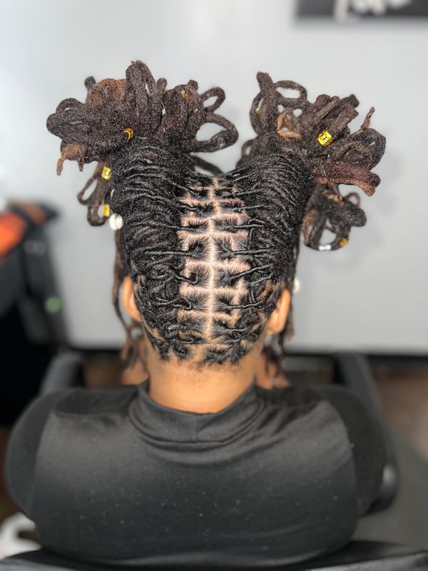 75- 100 Locs Retwist & Style