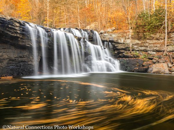 brush creek falls, west virginia, new river gorge, photography workshop, waterfall photography