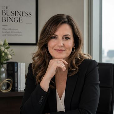 Confident businesswoman in an office setting.