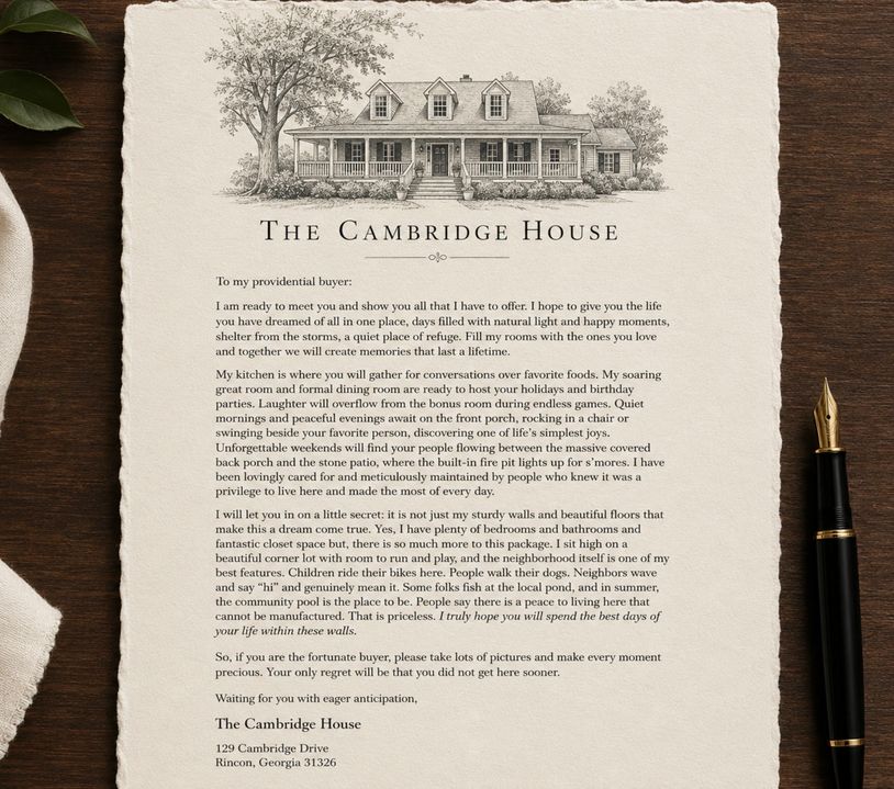 A letter from the Cambridge House