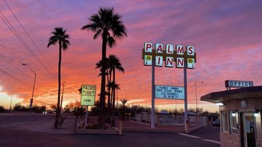 sunset view at palms inn