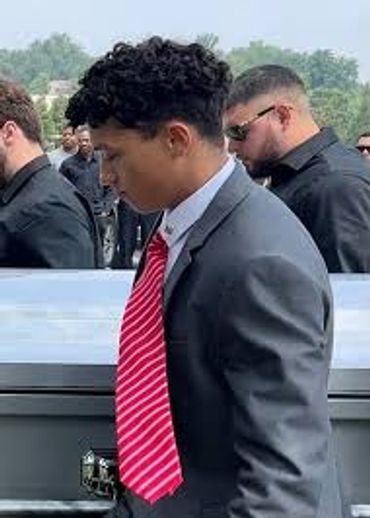 Jason Abarca at his brother's funeral