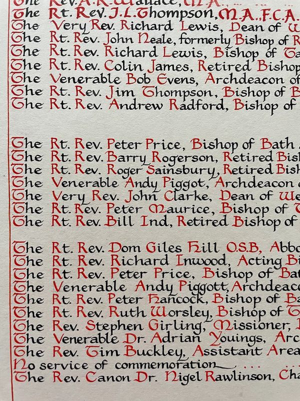 Remembrance book traditional calligraphy artist commission katedowneyart original