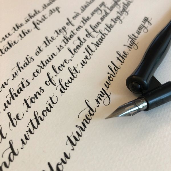 original hand written calligraphy by Kate Downey Art by Kate Downey Art katedowneyart