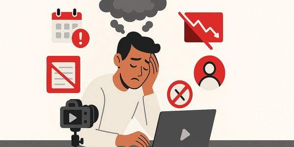 Frustrated content creator facing video restrictions and low engagement.