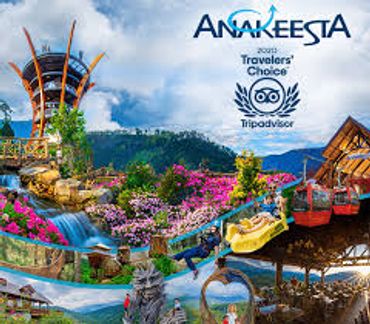 Anakeesta scenic mountain theme park with lush gardens and rides.