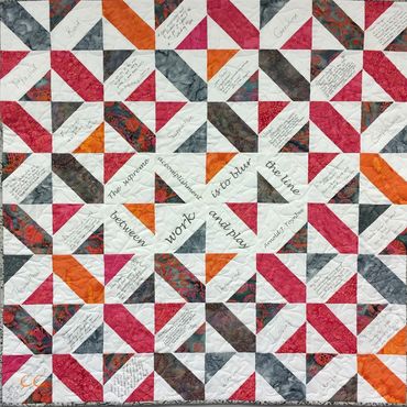 Let us make a special event quilt ready for signatures at a retirement party or wedding.