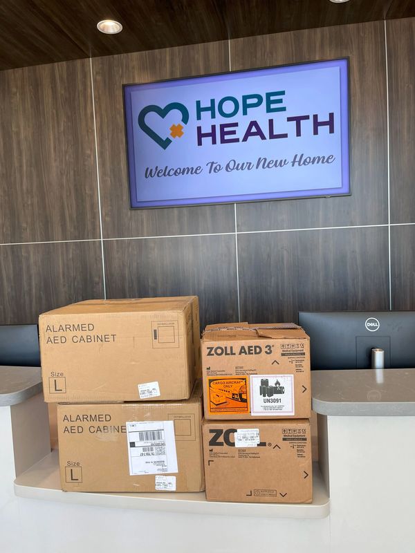 New AED cabinets and devices for new Medical Clinic with install and enrollment into our AED managem
