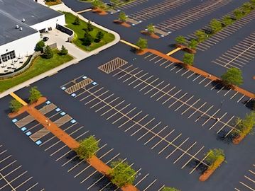 College Bound Sealers & Paving New Asphalt Parking Lot construction.