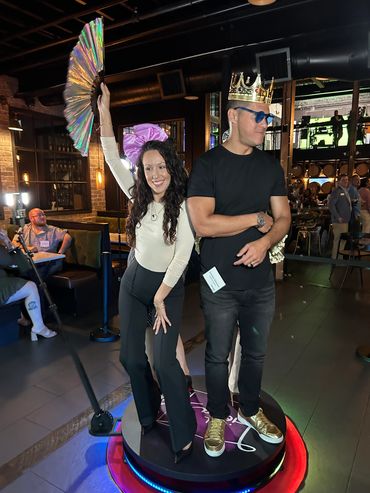 360 photobooth rental capturing fun moments at a Florida corporate in event