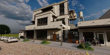 OutsideIn Architecture, LLC Mixed Use design retains the look of Winter Garden, Florida