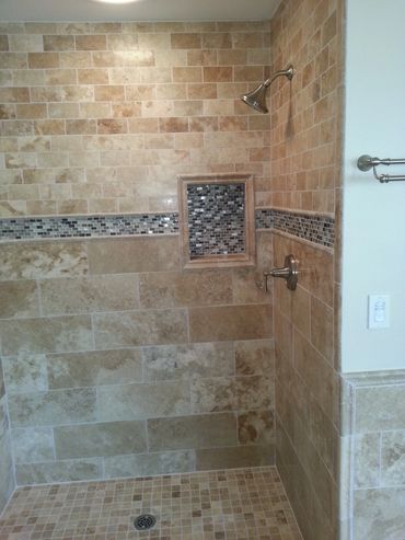 Custom Shower Layout and Tile