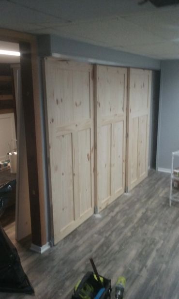 Modular Privacy Panel in Basement Space
