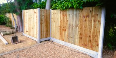 Closeboard Fence Panels Greatford with Concrete Posts