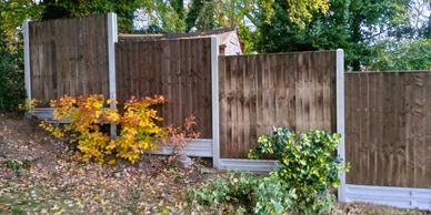 Concrete Slotted Posts Greatford with Closeboard Panels