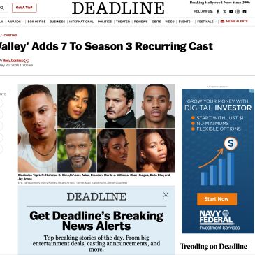 Headline announcing new recurring cast members for Season 3 of 'Valley'.
