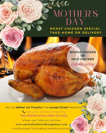 Treat Mom to our tender, golden roast chicken—seasoned and slow-roasted to juicy perfection.