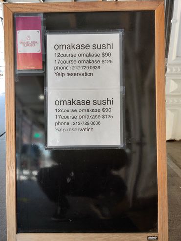 Omakase menu. 