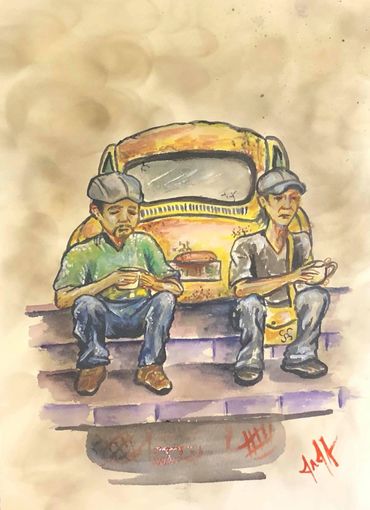 plein art session showing our beetle