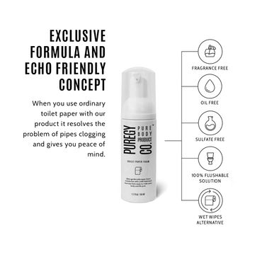 Puregy Co. Ultra Gentle Toilet Paper Foam Spray with Holder
