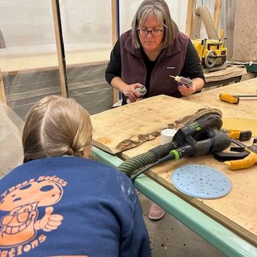 Want to make a table or other wood project? Schedule a time in our workshop