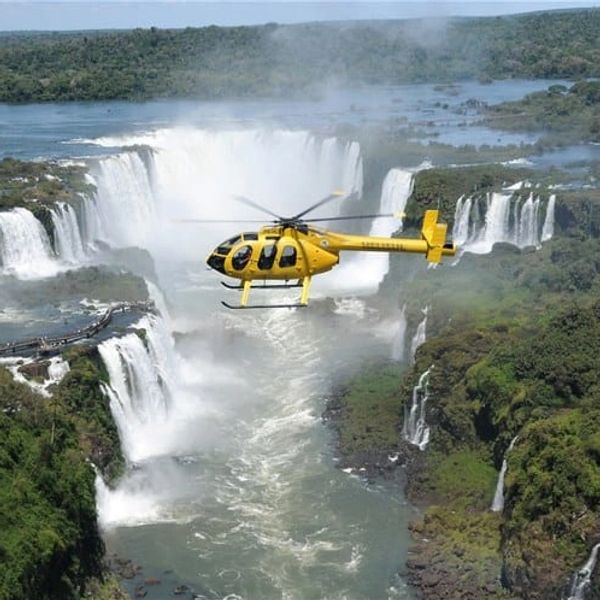 Iguazu fall helicopter tour, vacation package to Iguazu falls Brazilian side.  guide tour package to