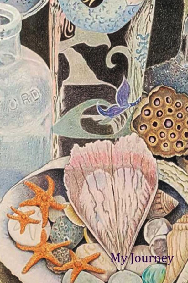 Heart Shell with Stars Journal by Cindy RHodes