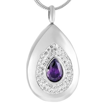 Teardrop Purple Gem Pendant