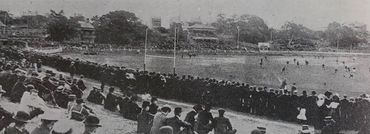 South Sydney Rugby League Football Match c.1908 drawing huge fee-paying crowds.