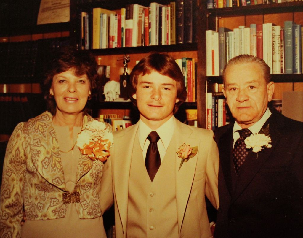 Groom with parents