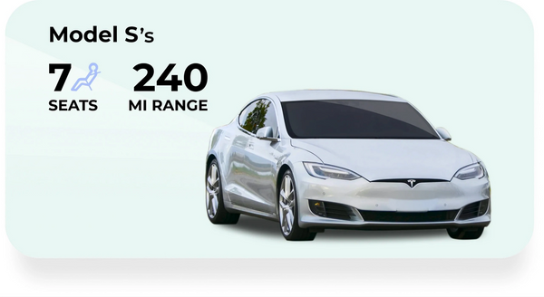 Image of Silver Model S with 7 seat configuration and 240 mile range rentable on Turo.com