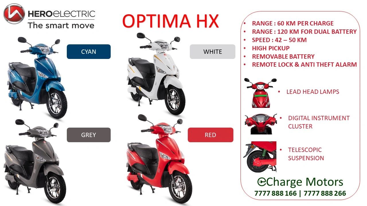 Hero Electric Optima HX All Color Options in Chennai