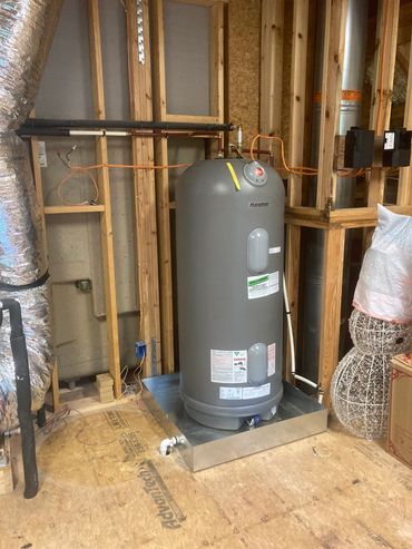 This was a successful water heater replacement in an attic.