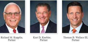 Portraits of three male partners in professional attire.