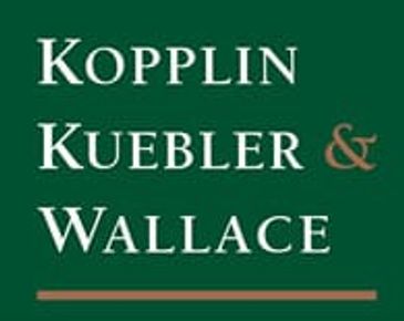 Kopplin Kuebler & Wallace logo on a dark green background.