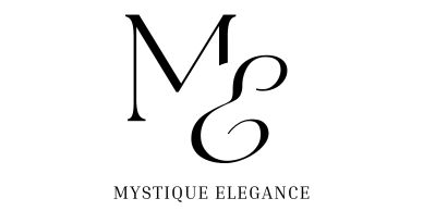 Stylish black and white logo for Mystique Elegance.