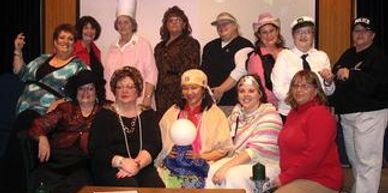 Reference for downloadable all-woman murder mystery party, "Death Bemoans Her"