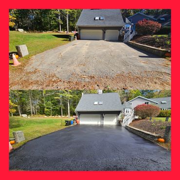 Before and after sealcoating.