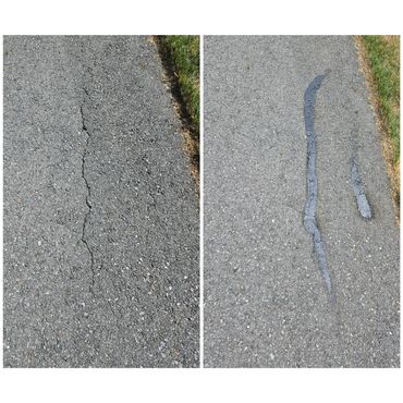 Left side: before crack fill
Right side: After crack fill