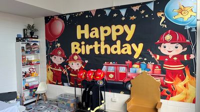 Fire Fighter themed party space