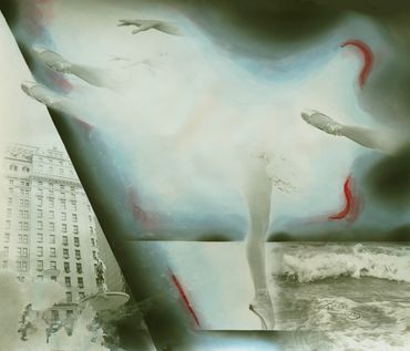 LorenEllisArt Ballet in Air 1 of 3 1995 16" x 20" (40x51cm) art page 111 poem page 231