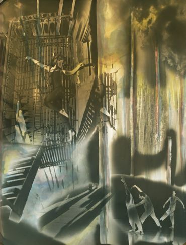 LorenEllisArt Dancer on Fire Escape NYC 1 1999 20x16" (51 x 40 cm) page 134