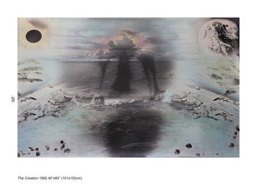 The Creation mural 1982 photo here is showing Collector's page 29 in "Essence of an Artist: Follow Y