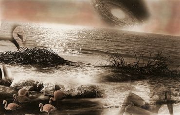 Flamingo Star Constellation The Sea & Figure Flamingo 5x7" (13x18 cm)  page 19A